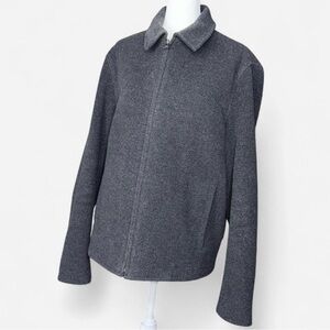 Dark Grey Banana Republic Italian Wool Cashmere Collared Jacket